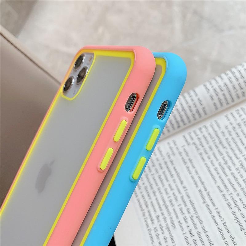 Clear Splicing Candy Color Case-xinru