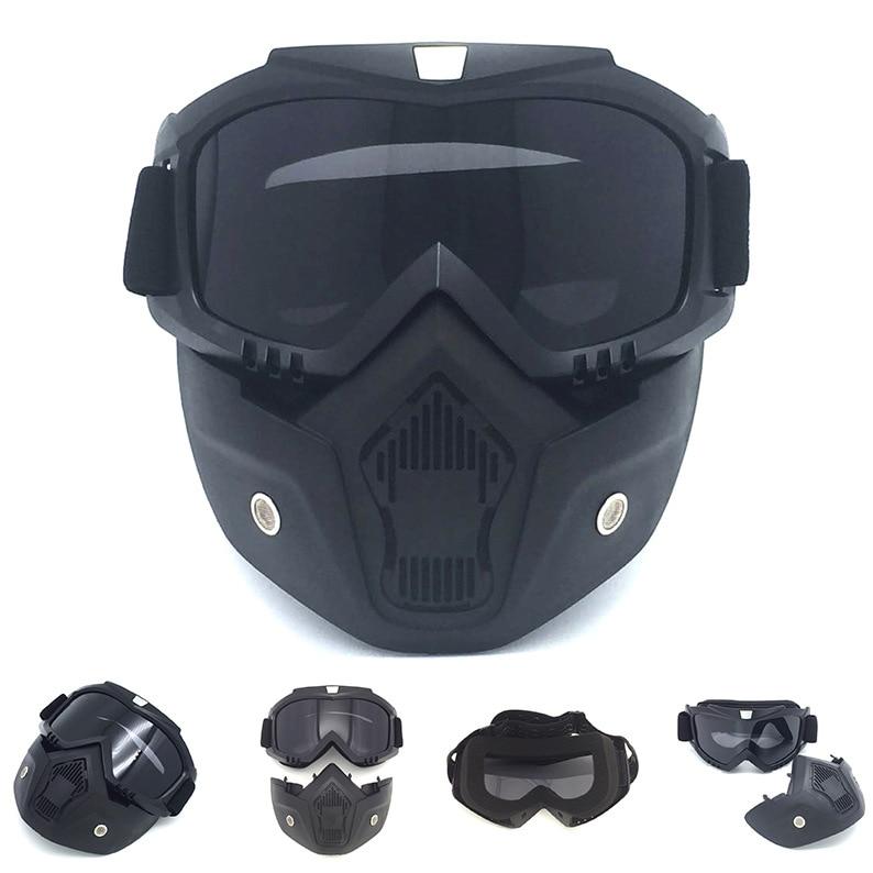 Motorcycle Detachable Mask Anti-UV Off Road Helmet Goggles-xinru