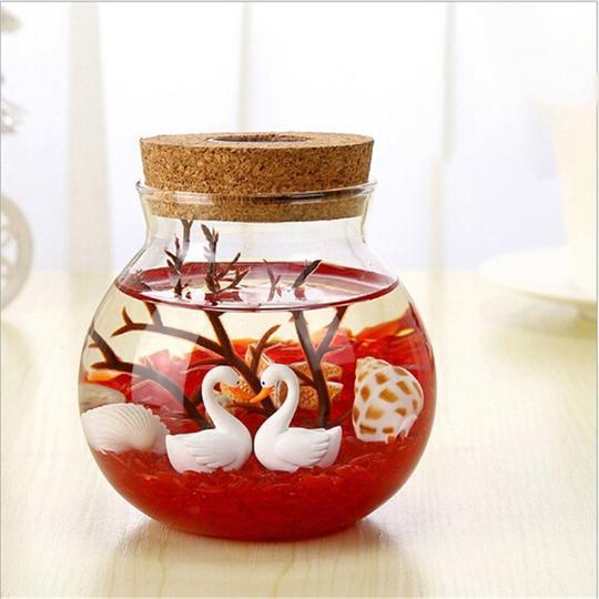 Creative RGB 13 Colors Decorative Bedside Home Aquarium Fish Lamp Holiday Gift-xinru