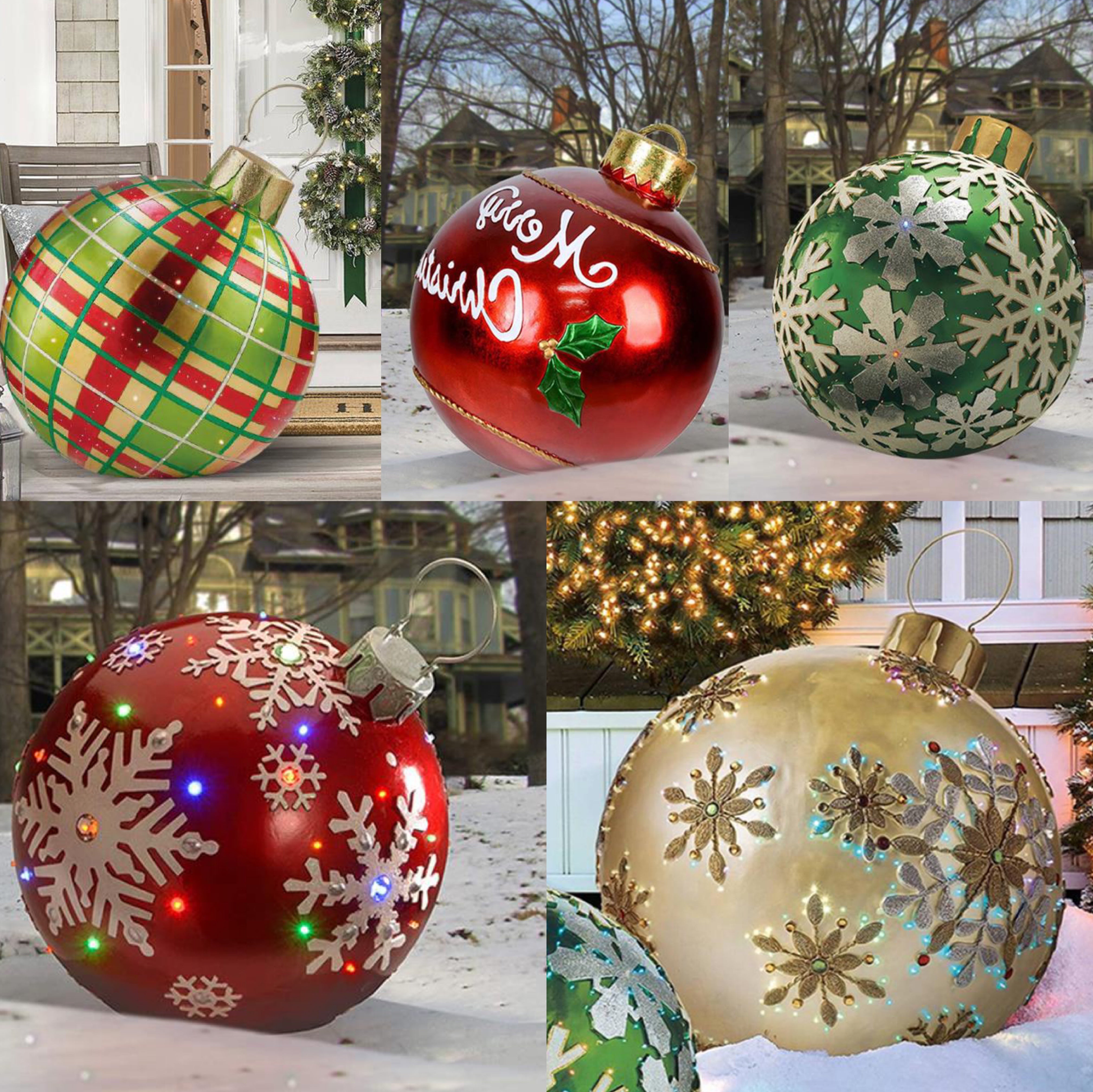 Outdoor Christmas PVC inflatable Decorated Ball (Free Inflator)-xinru shop