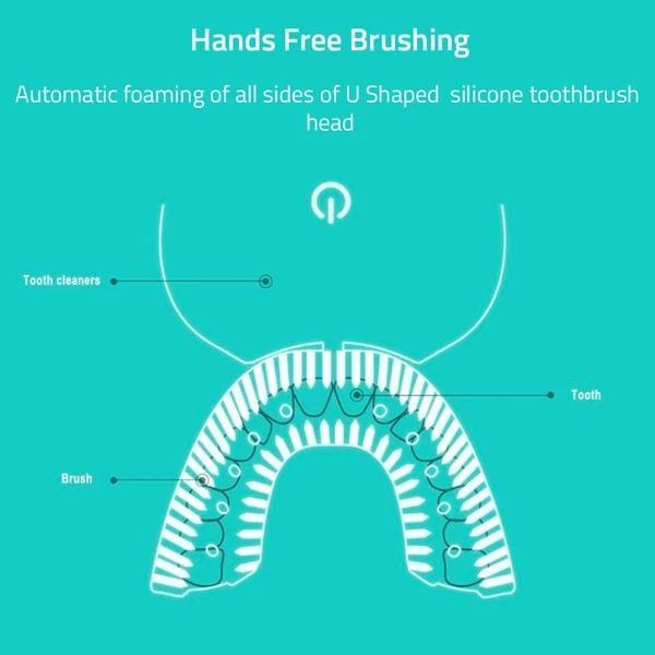 Ultrasonic Electric  Adults Teeth Whitening U Shaped Toothbrush-xinru