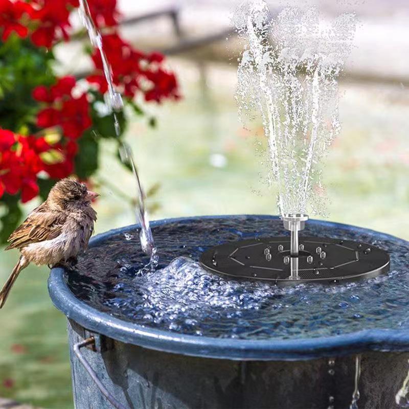 Upgraded Solar Powered LED Bird Fountain Kit Integrated Nozzle-xinru