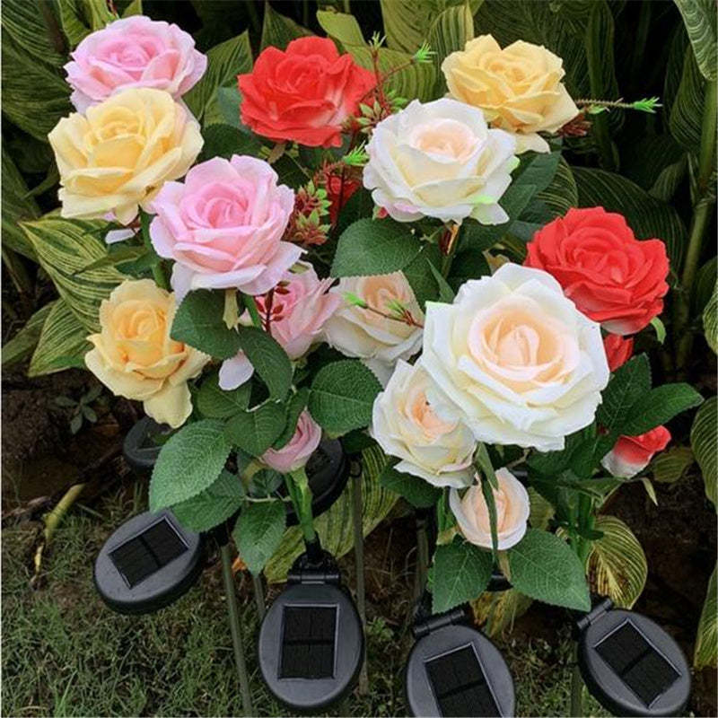 Artificial Rose Solar Outdoor Garden Light-xinru