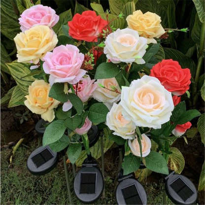 Artificial Rose Solar Outdoor Garden Light-xinru