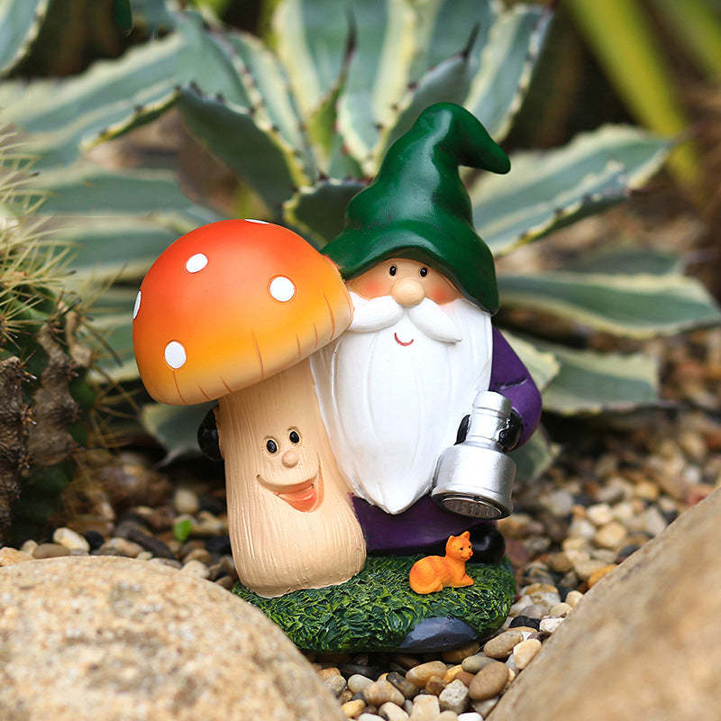 Solar Lamp Mushroom Garden Gnome-xinru
