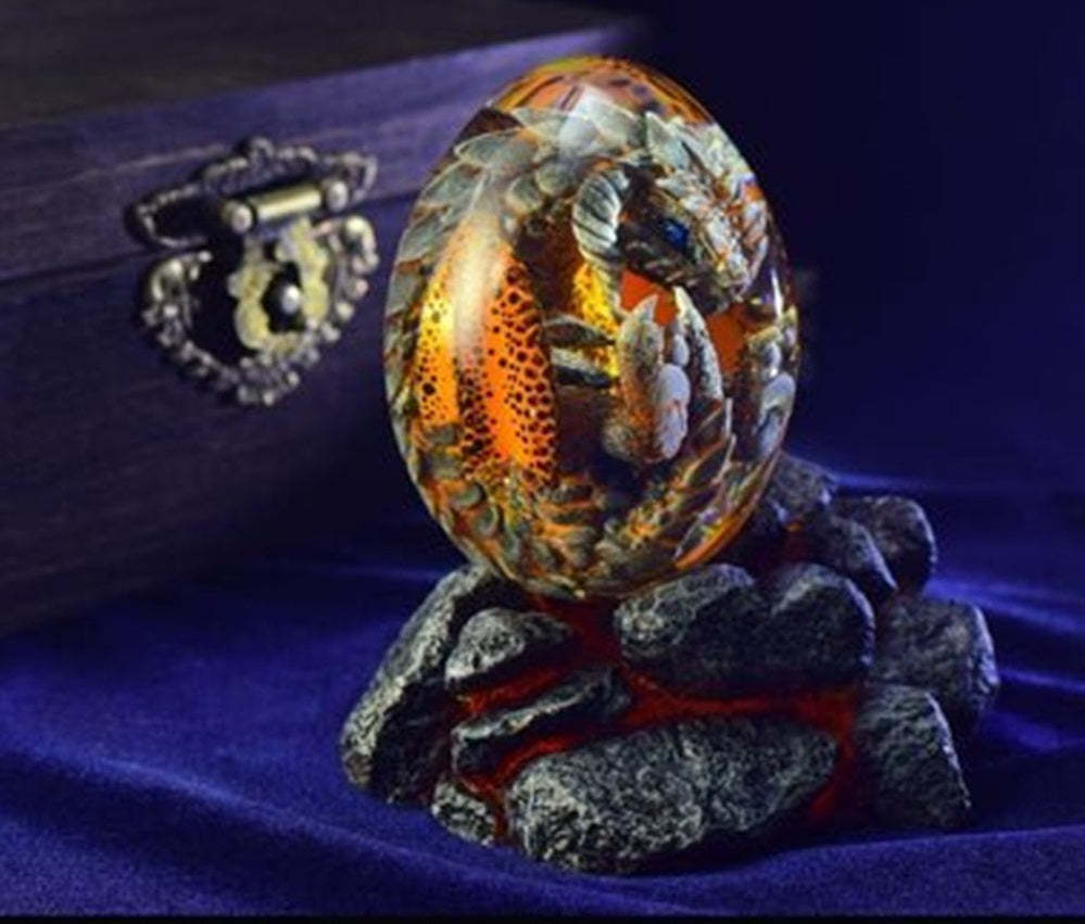 Baby Dragon Lava Dragon Egg Resin Statue Dinosaur Egg-xinru