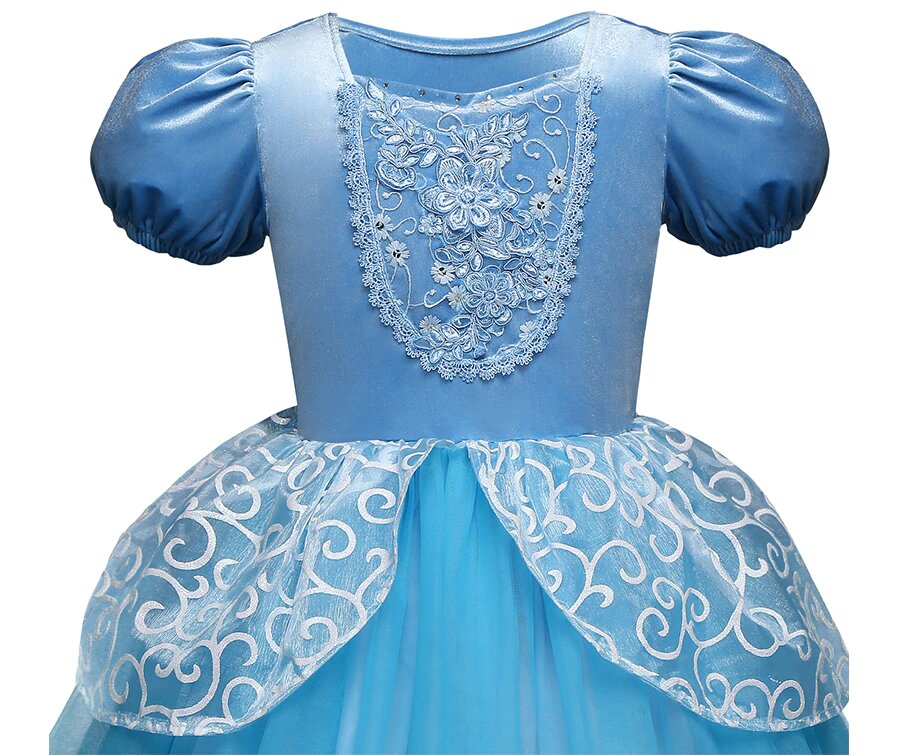 Cinderella Fairytale Princess Cosplay Dress For Girls-xinru