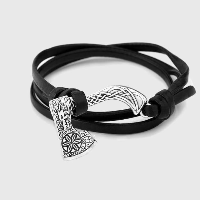 Multi-Viking Style Berserker's Axe Stainless Steel Bracelet-xinru