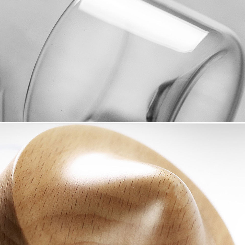 Whiskey Glass Small Glass Japanese Style Mountain Wooden Bottom Wine Glass-xinru