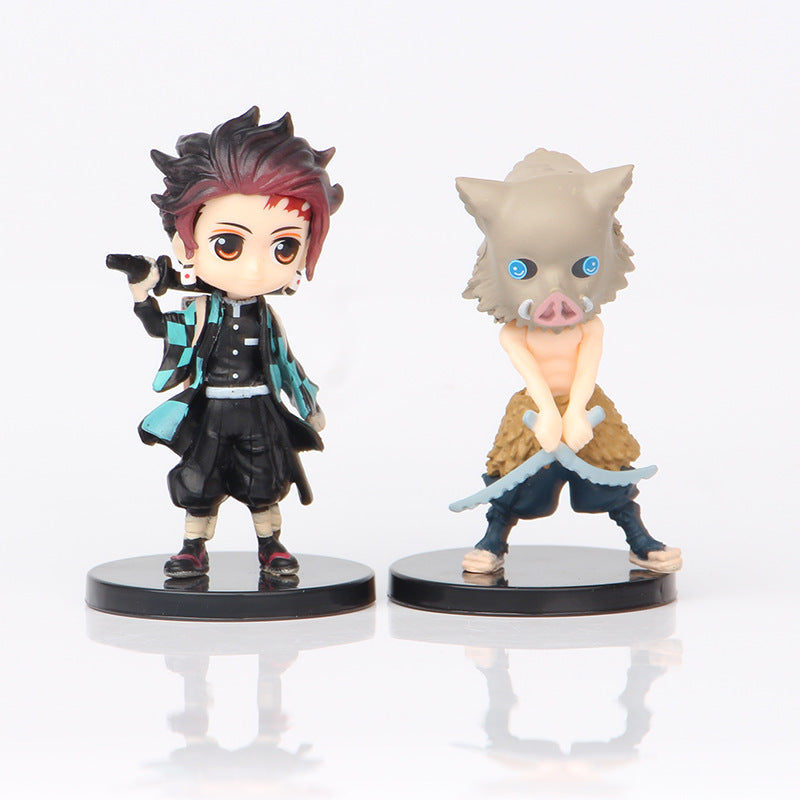 Anime Demon Slayer Figure Kimetsu No Yaiba Figure Tanjirou Kamado 7cm-xinru