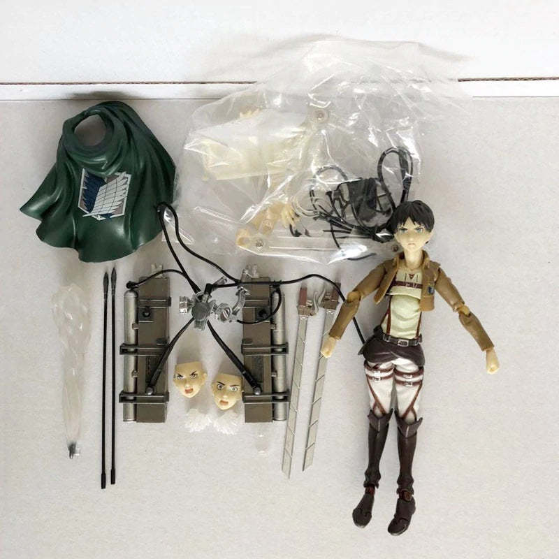 Attack on Titan Levi Mikasa Eren Ackerman PVC Figure Anime Action Model Toy-xinru