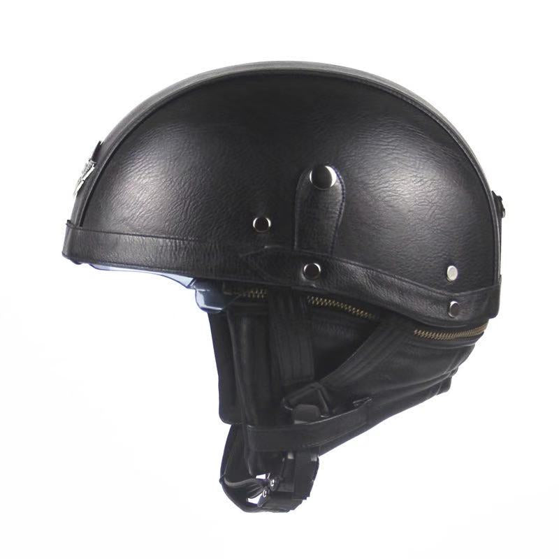 Leather Motor Helmet-xinru shop