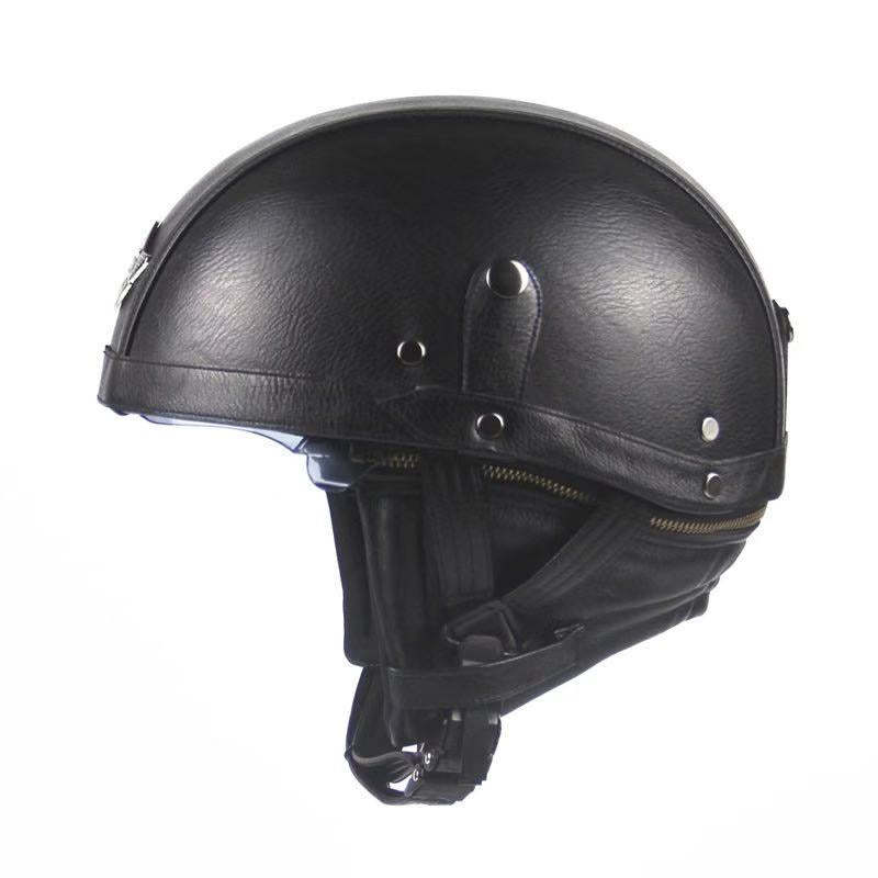 Leather Motor Helmet-xinru shop