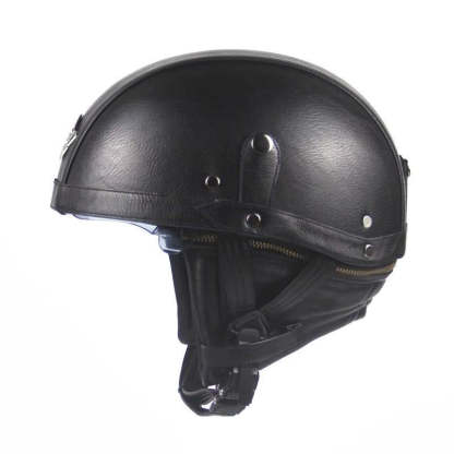 Leather Motor Helmet-xinru shop
