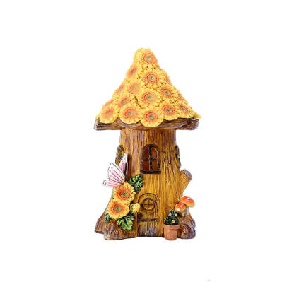 Solar Resin Tree House Outdoor LED Decorative Garden Light-xinru