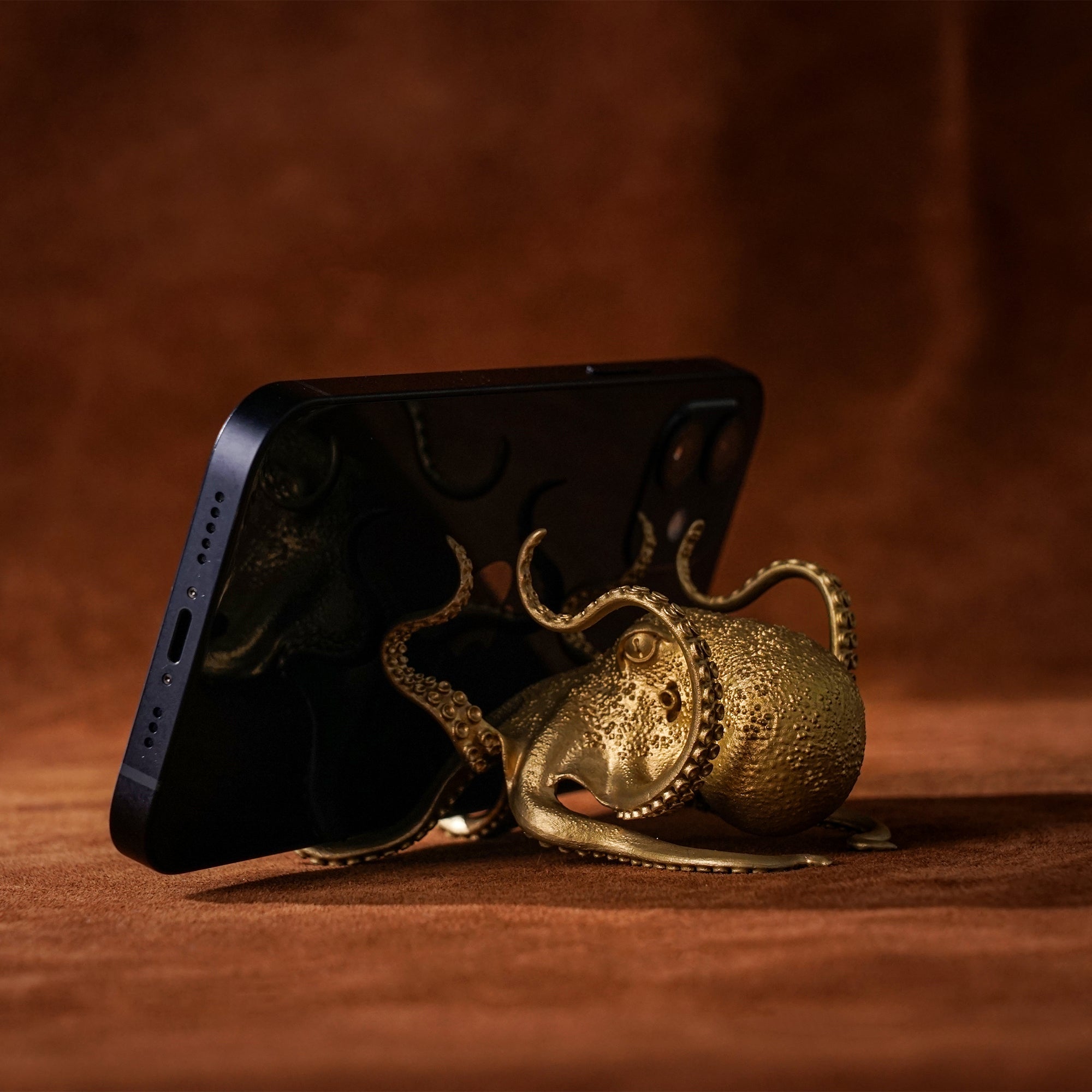 Octopus Phone Holder Bronze-xinru shop