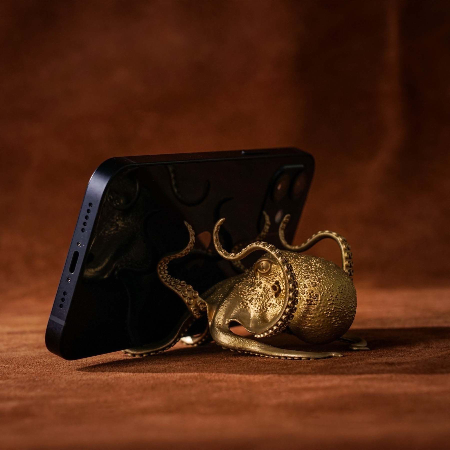 Octopus Phone Holder Bronze-xinru shop