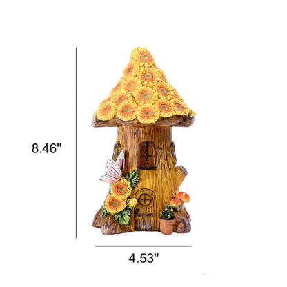Solar Resin Tree House Outdoor LED Decorative Garden Light-xinru