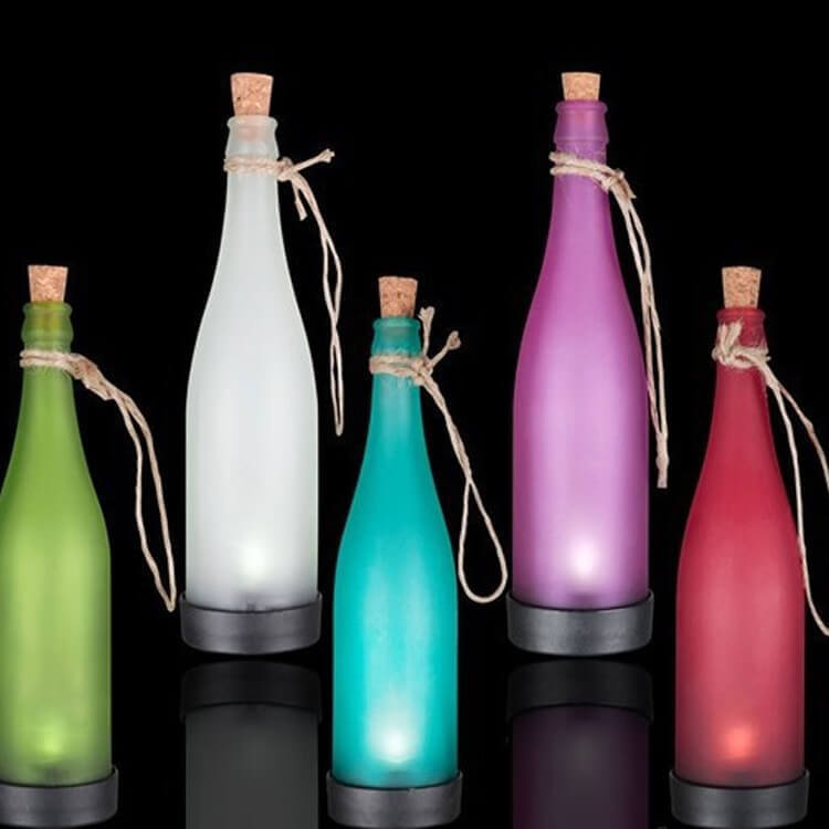 Solar Wine Bottle Light Outdoor Decoration Plastic LED Hanging Light-xinru