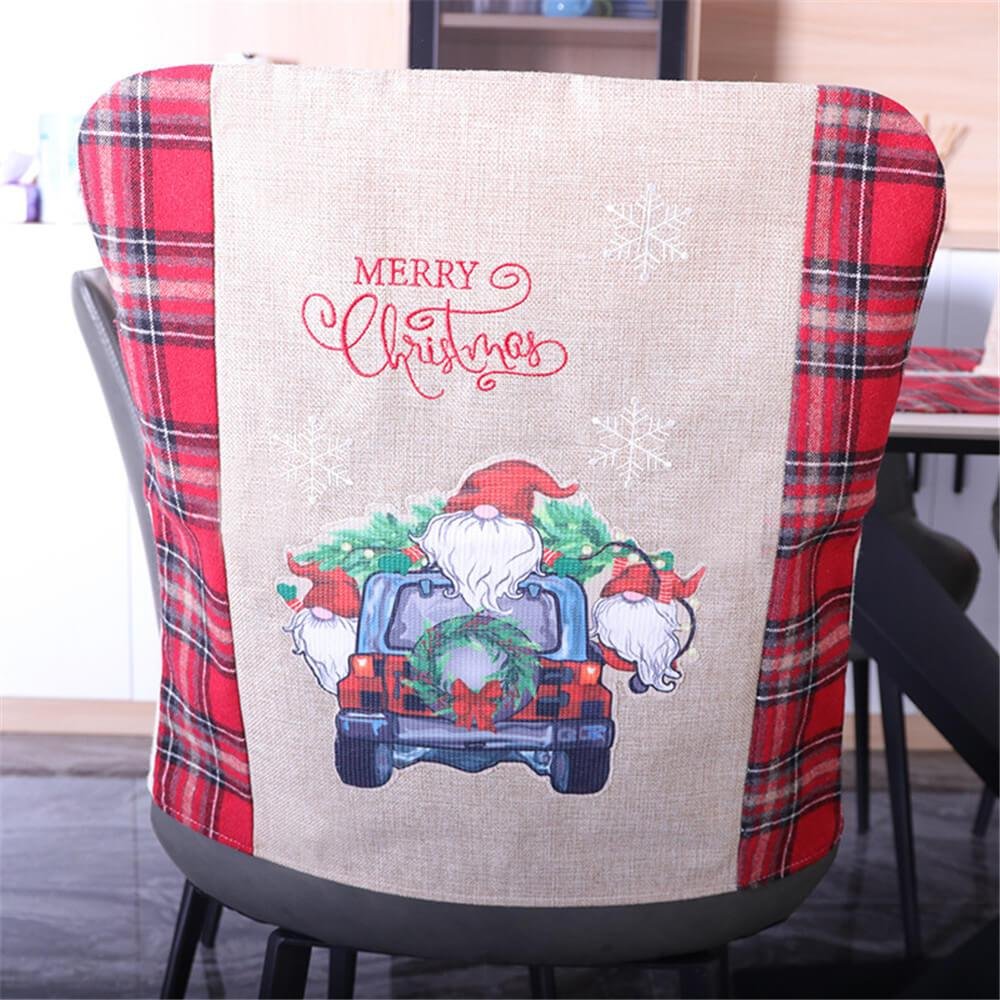 Christmas Chair Covers Home Dining Room Decor Dinner Chair Back Cover-xinru shop