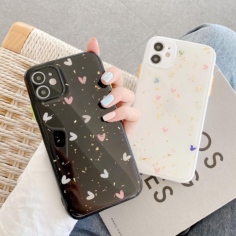 Cute Glitter Hearts Case-xinru