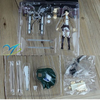 Attack on Titan Levi Mikasa Eren Ackerman PVC Figure Anime Action Model Toy-xinru