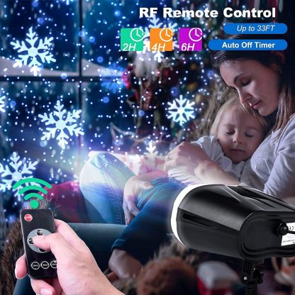Christmas Snowflake Waterproof LED Dual Lens Snow Projection Light-xinru