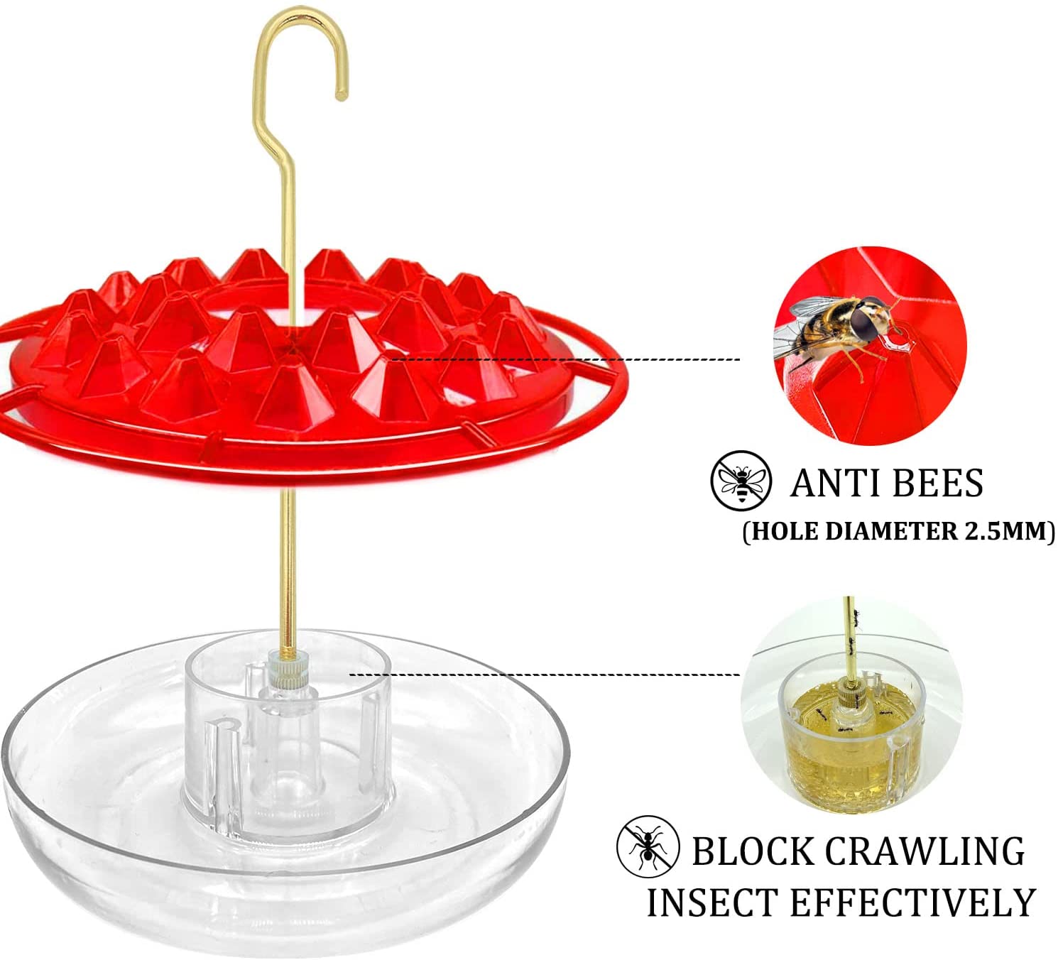 Leak Proof Easy To Clean And Fill Hummingbird Feeder 25 Feeding Ports-xinru