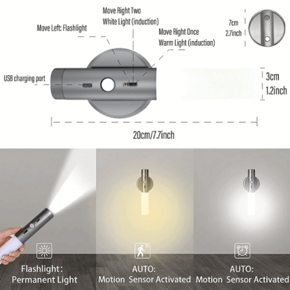 Led Magnetic Auto Motion Sensor Light Portable No Plug Lamp-xinru
