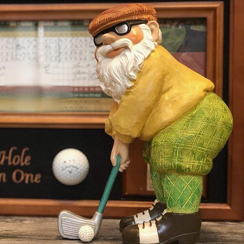 Outdoor Gnome Ornaments Golf Dwarf Resin Decors For Garden-xinru
