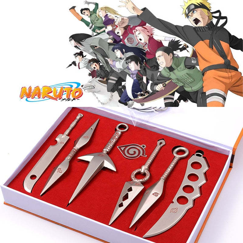 Naruto Armor Metal Cosplay Props Kakashi Madara Sword Set Pendant Dagger Dart-xinru