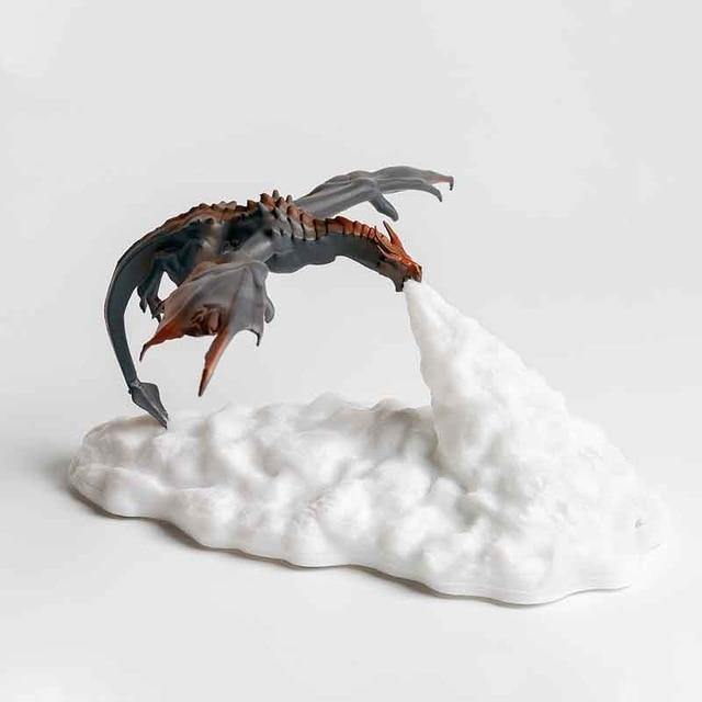 Fire Dragon 3D Printing LED Light Night Light Mood Soft Light-xinru