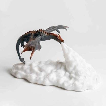Fire Dragon 3D Printing LED Light Night Light Mood Soft Light-xinru