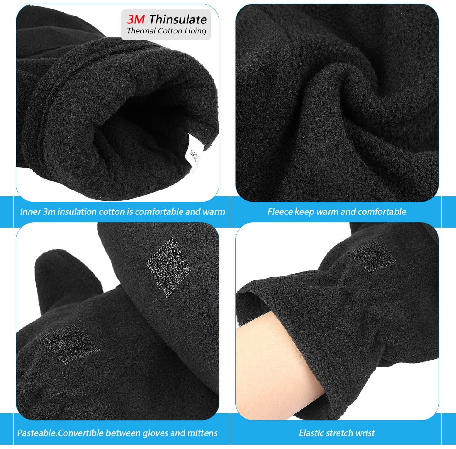 Winter Gloves For Women And Men Insulated Cotton Warm-xinru
