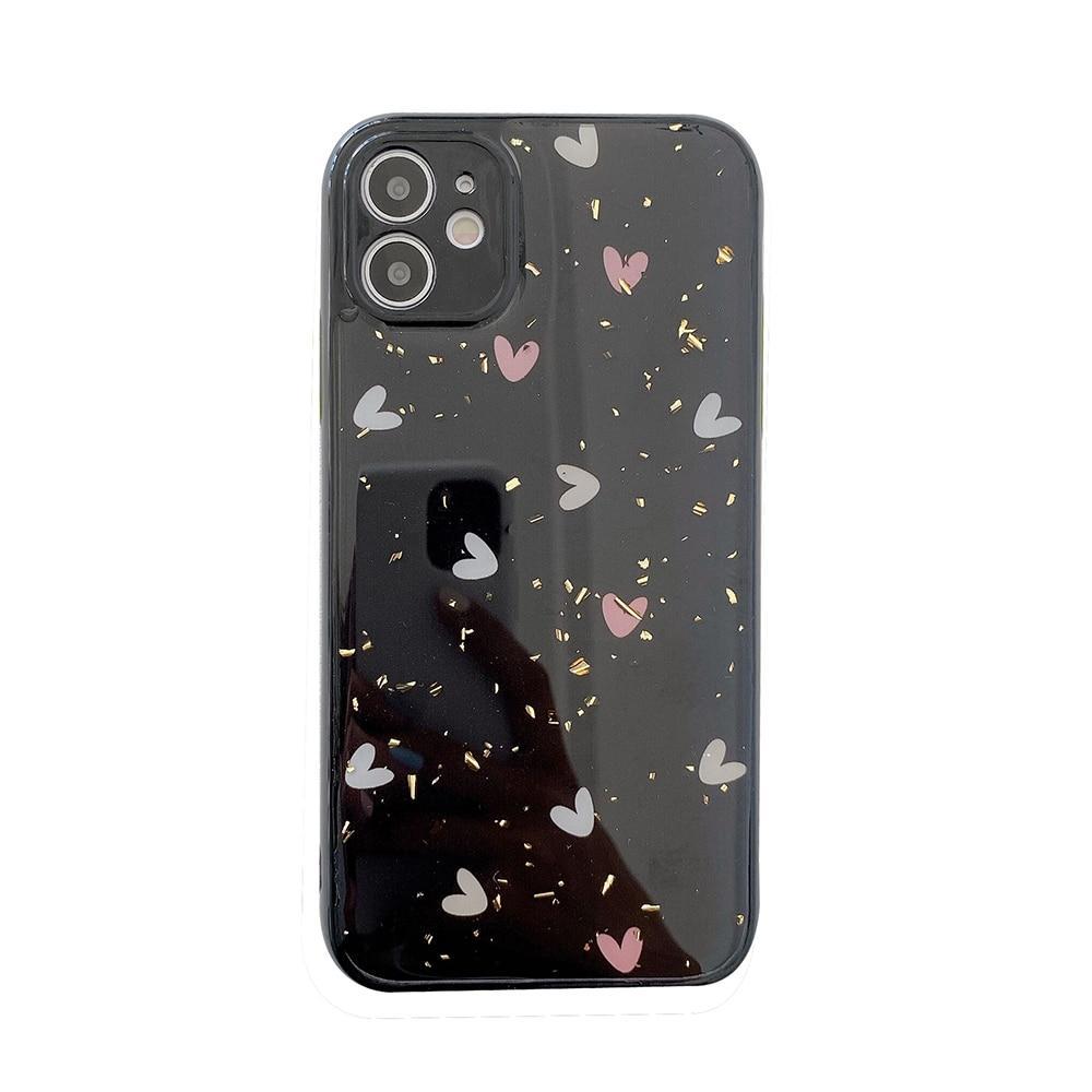 Cute Glitter Hearts Case-xinru