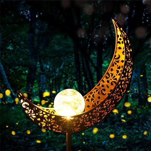 Solar Moon Crackle Garden Decor Light-xinru shop