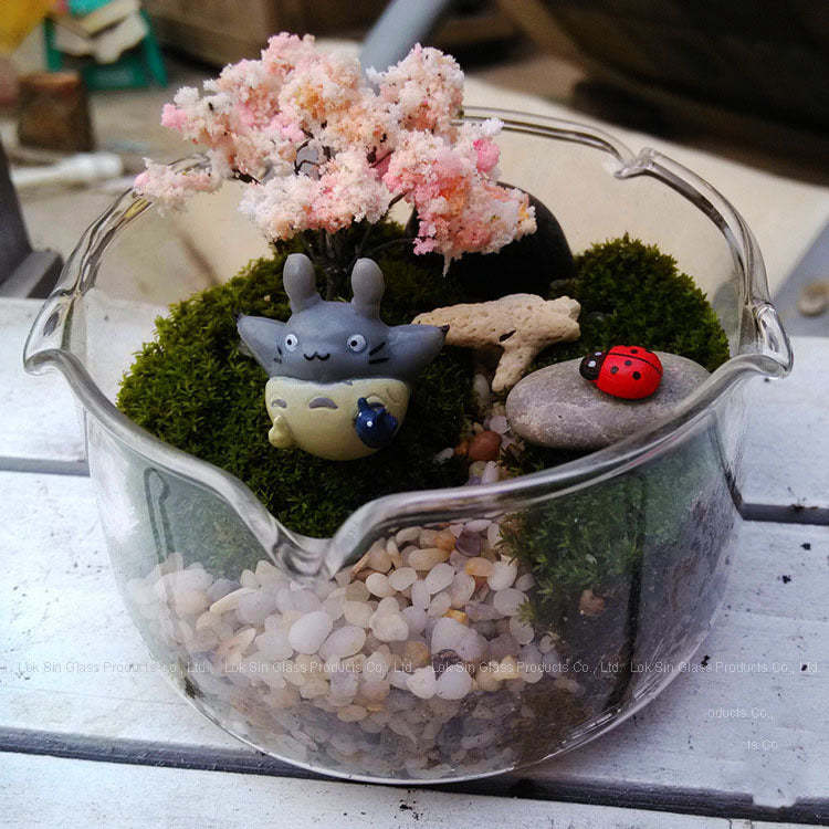 Totoro Figurines Model Statue Mini Toy Flower Pot Garden Decorations Holiday Gifts-xinru