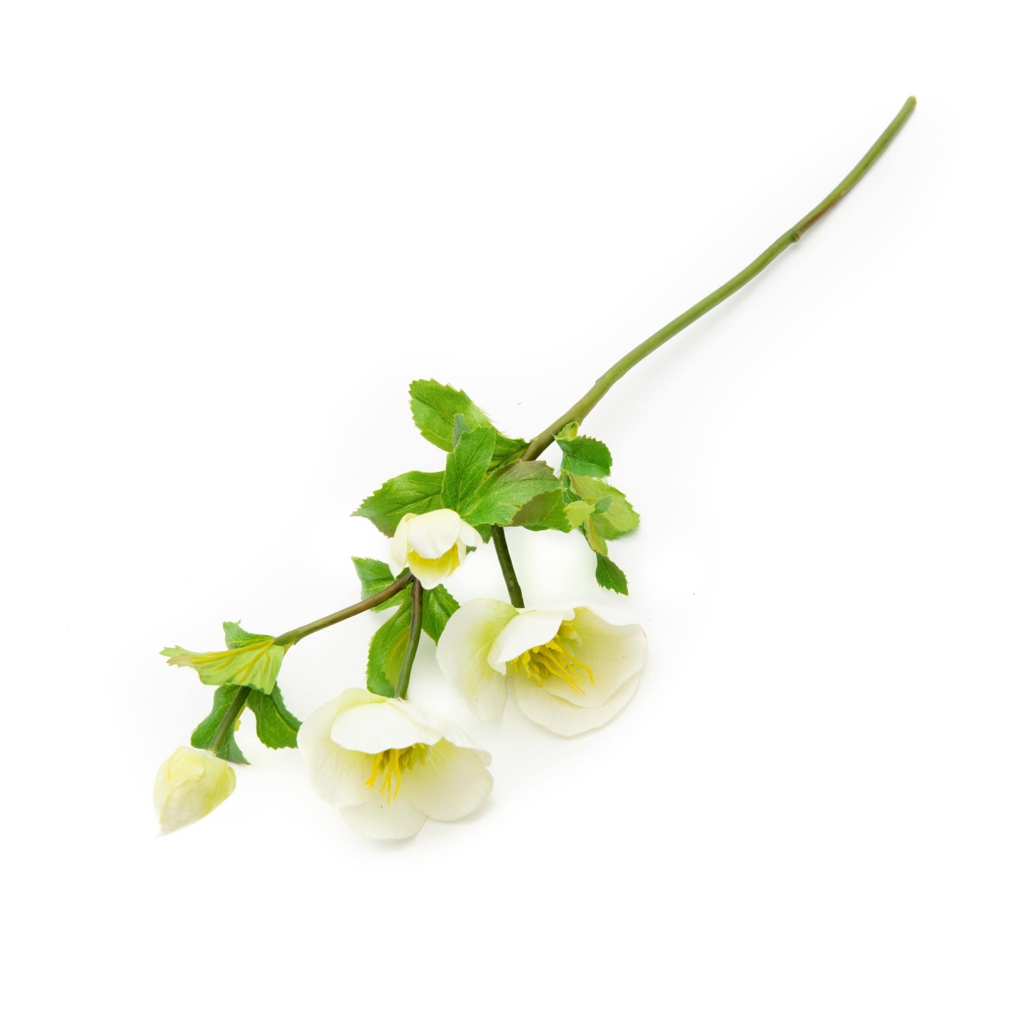 Artificial White Winter Hellebore 18"-xinru shop