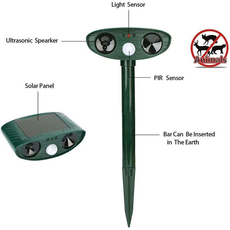Solar Ultrasonic Animal Repeller Deterrent Pest-xinru