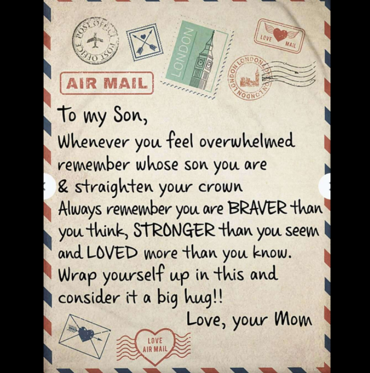 Envelope Letter Printing Flannel Blanket-xinru shop