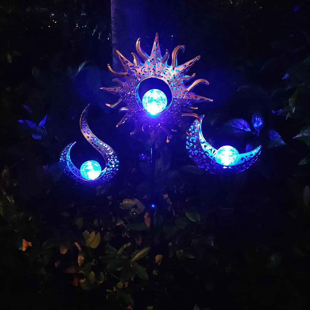 Solar Moon Crackle Garden Decor Light-xinru shop