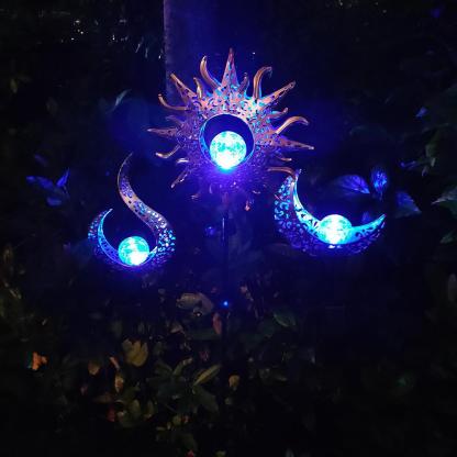 Solar Moon Crackle Garden Decor Light-xinru shop