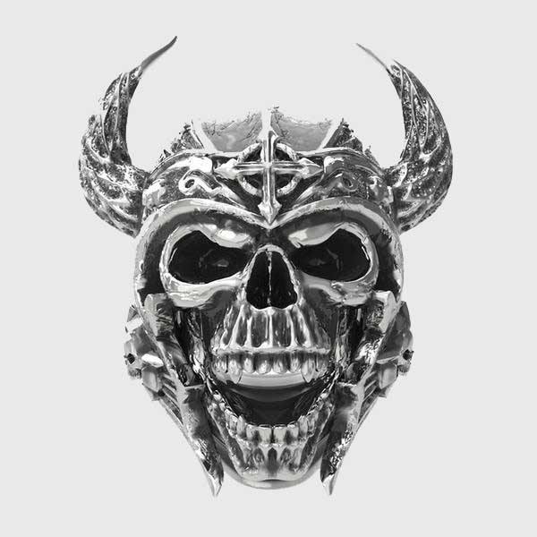 Viking Warrior Skull Ring Stainless Punk Nordic God-xinru