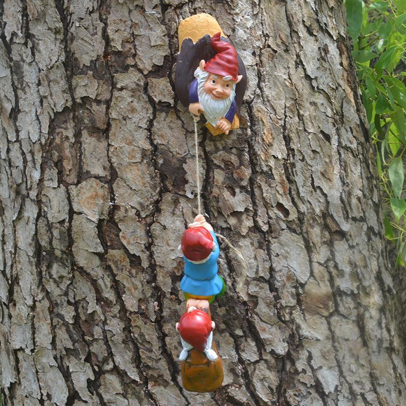 Garden Ornaments-gnomes Climbing On The Tree-xinru