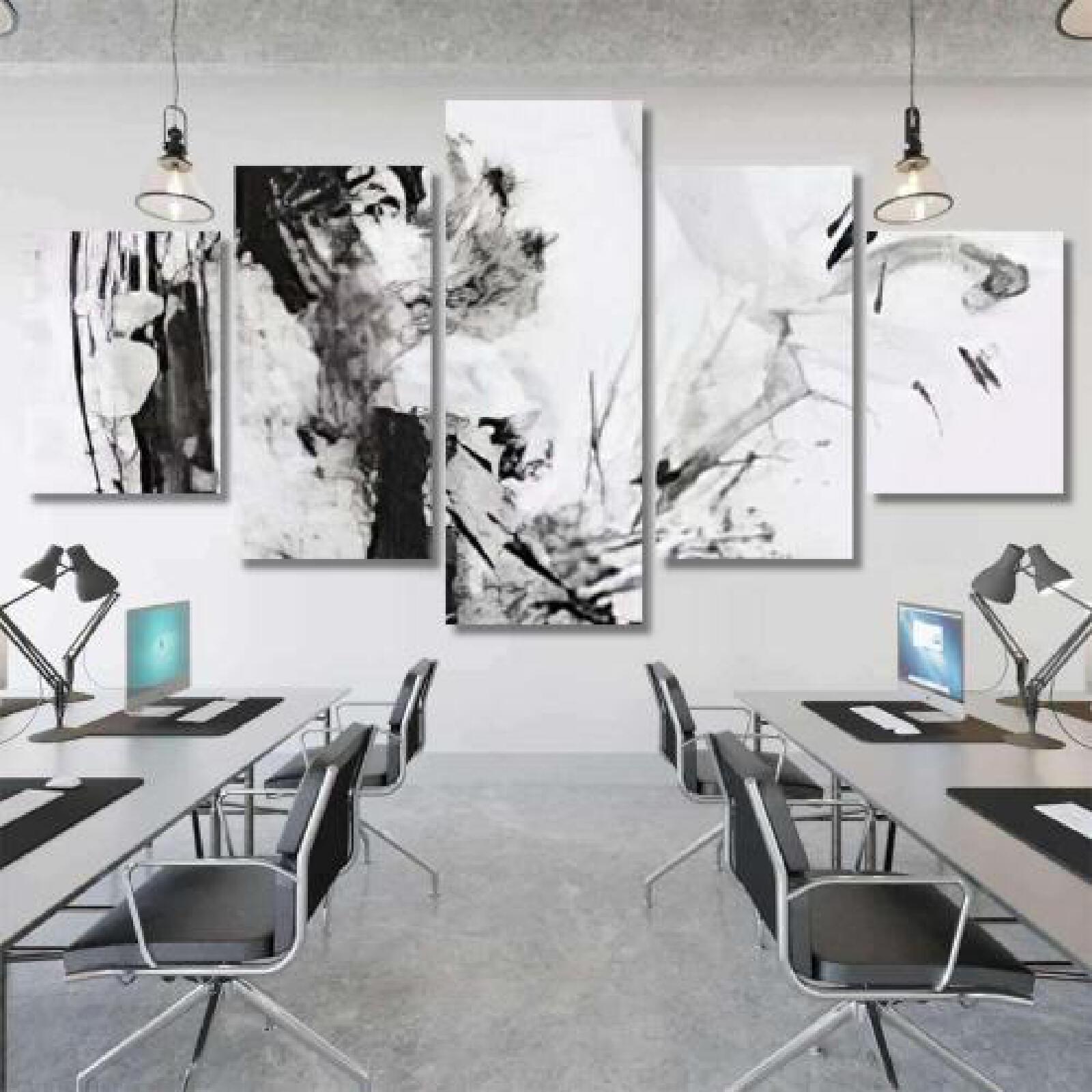 Black White Abstract Brush Painting-xinru shop