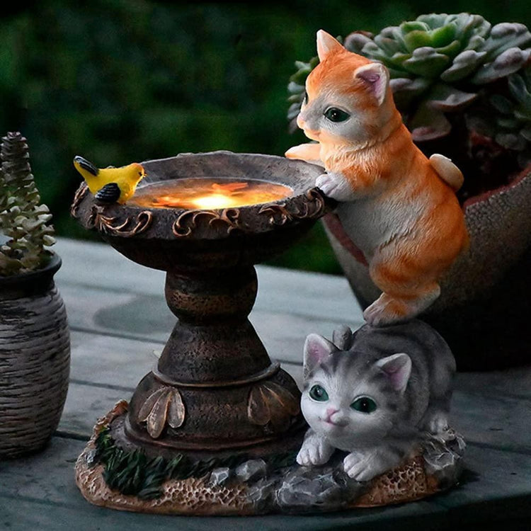 Resin Cat Solar Light Outdoor Garden Light Garden Decoration-xinru