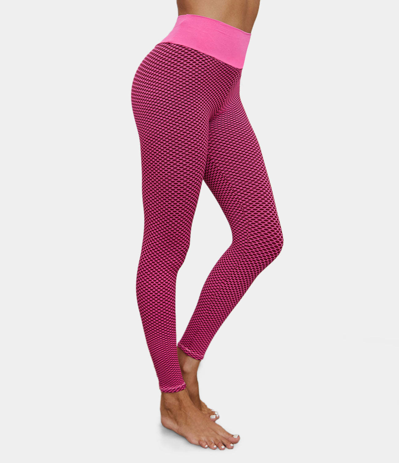 High Waisted Butt Lifting Honeycomb Leggings-xinru shop