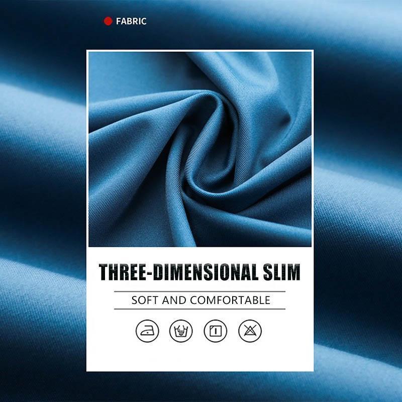 Men High Stretch Non-iron Anti-wrinkle Long Sleeve Business Standard Shirt-xinru