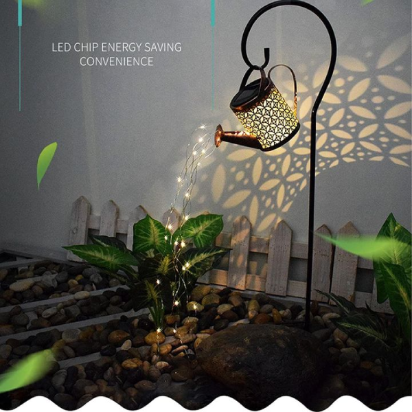 Solar Waterfall Lights Outdoor Garden Decor Yard Romantic Atmosphere-xinru