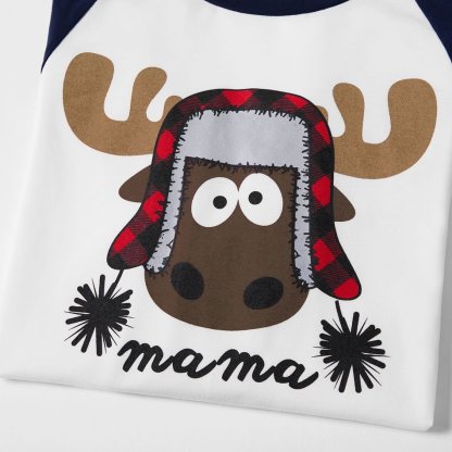 Plus Size Christmas Family Moose Print Matching Pajamas Sets-xinru shop
